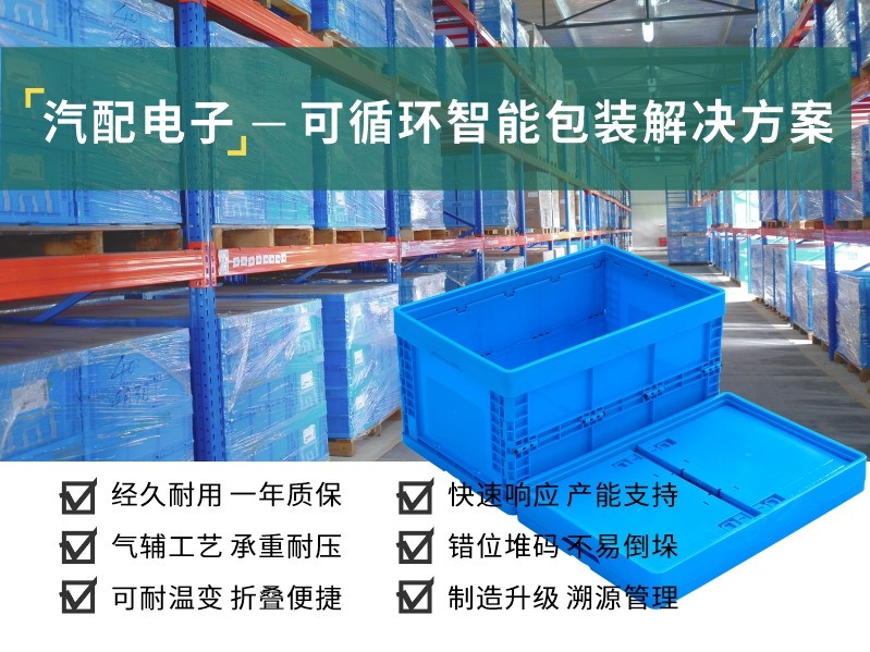 汽配电子可循环用塑料周转箱解决方案